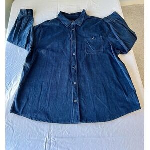 Boulder Creek Trading Company Men’s Corduroy Shirt Jacket Blue 4XL